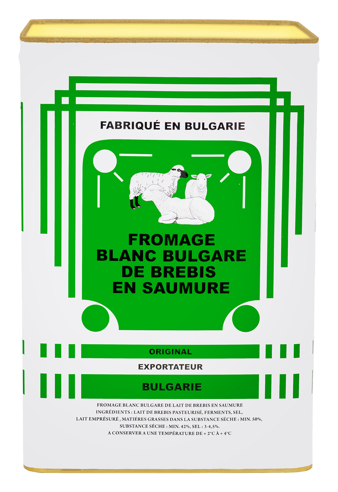FROMAGE BLANC (en saumure) BULGARE (lait de brebis) 14kgs