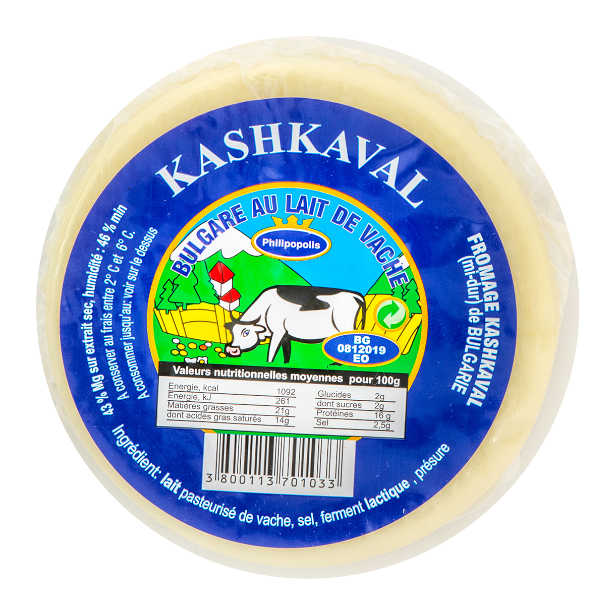 FROMAGE MI-DUR BULGARE (au lait de vache) S/V (au poids)