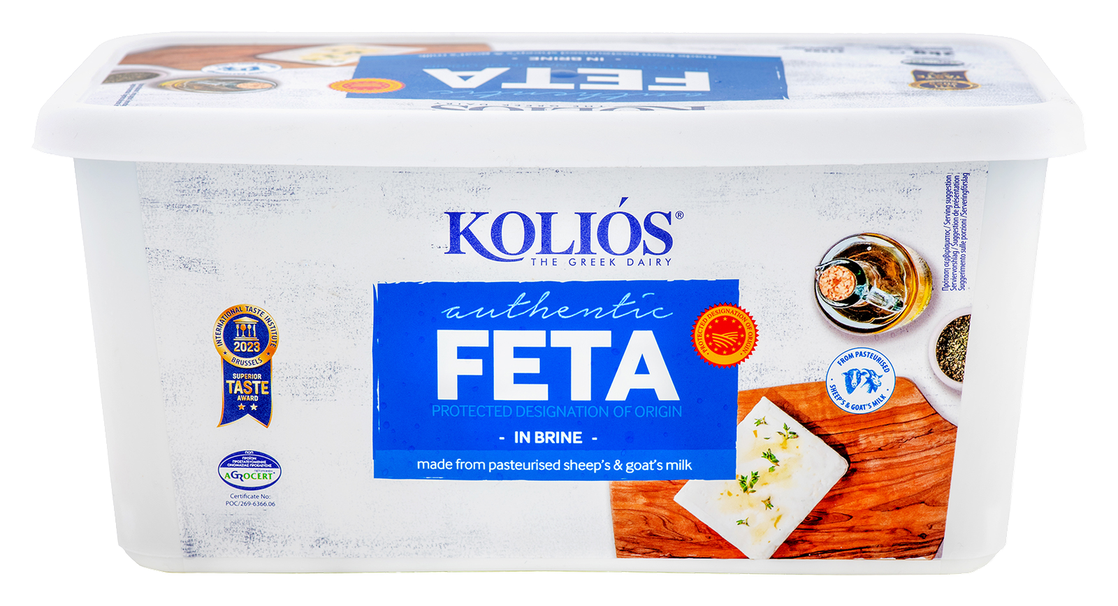 FETA AOP "KOLIOS" (en saumure) 43% MG 2kgs