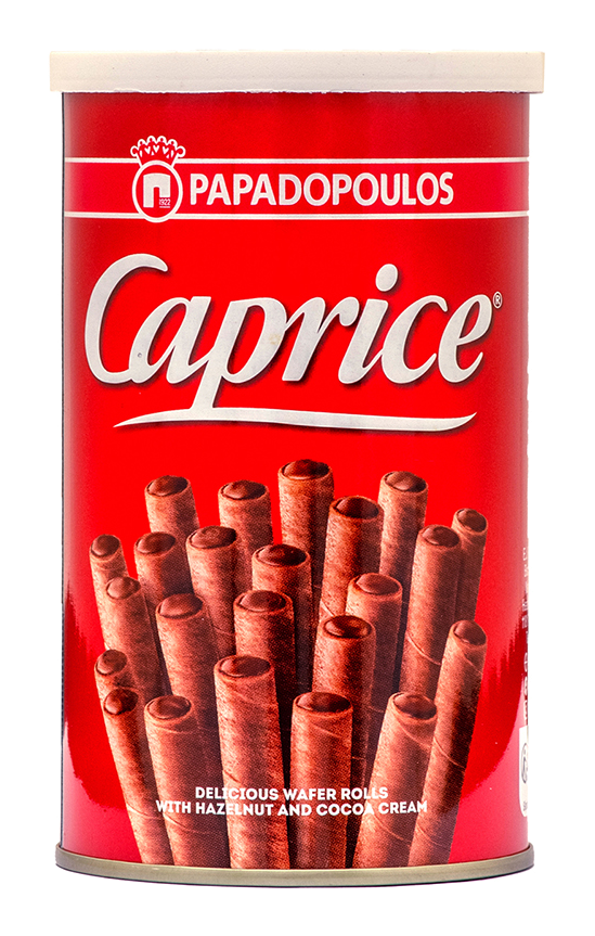 CAPRICE CLASSIC ( gaufrettes roulées fourrées noisette-cacao) 115G Nouveauté