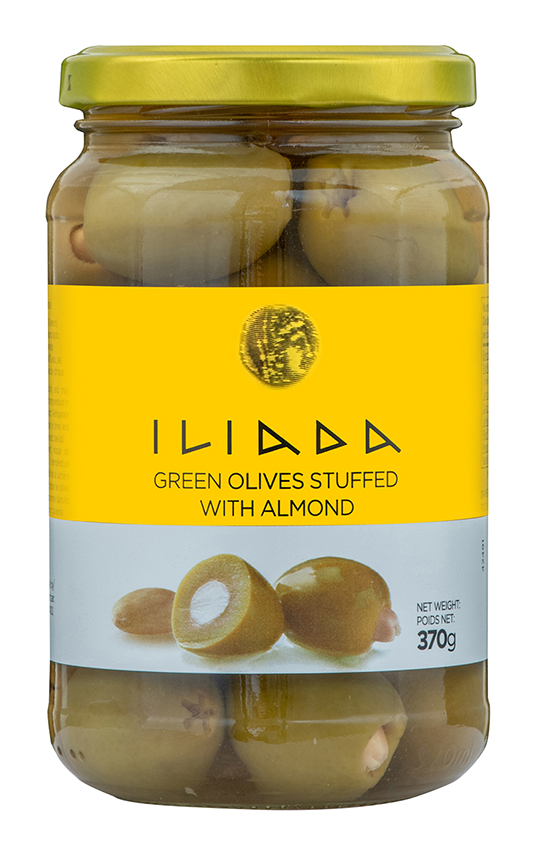 OLIVES VERTES DE GRECE F/AMANDES ILIADA 370gr