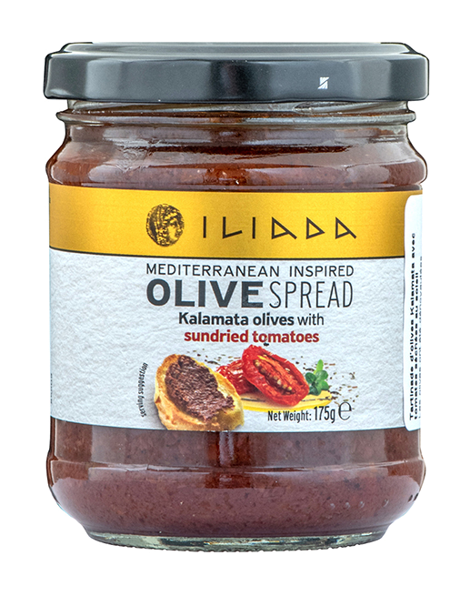 TARTINADE D'OLIVES KALAMATA AVEC TOMATES SECHEES ILIADA 175gr