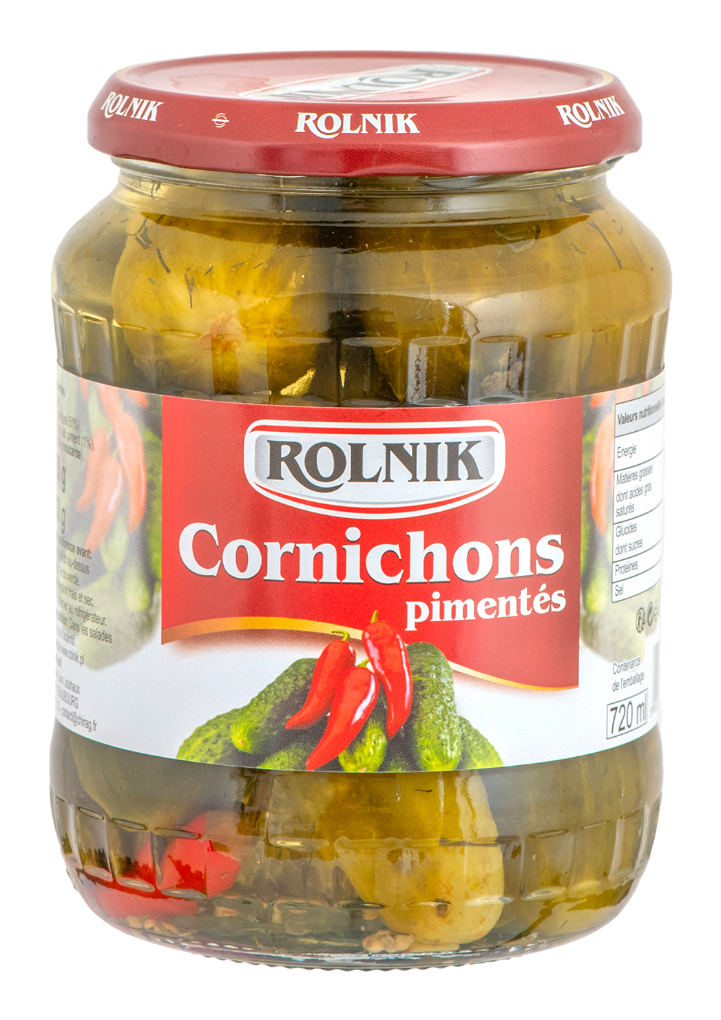 CORNICHONS PIMENTES 720ml