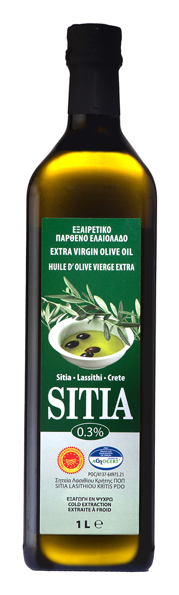HUILE D'OLIVE VIERGE EXTRA "AOP SITIA" 0.3% blle 1L nouveauté